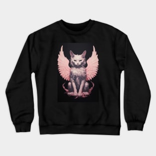 Cherub Cat Angel Poster Crewneck Sweatshirt